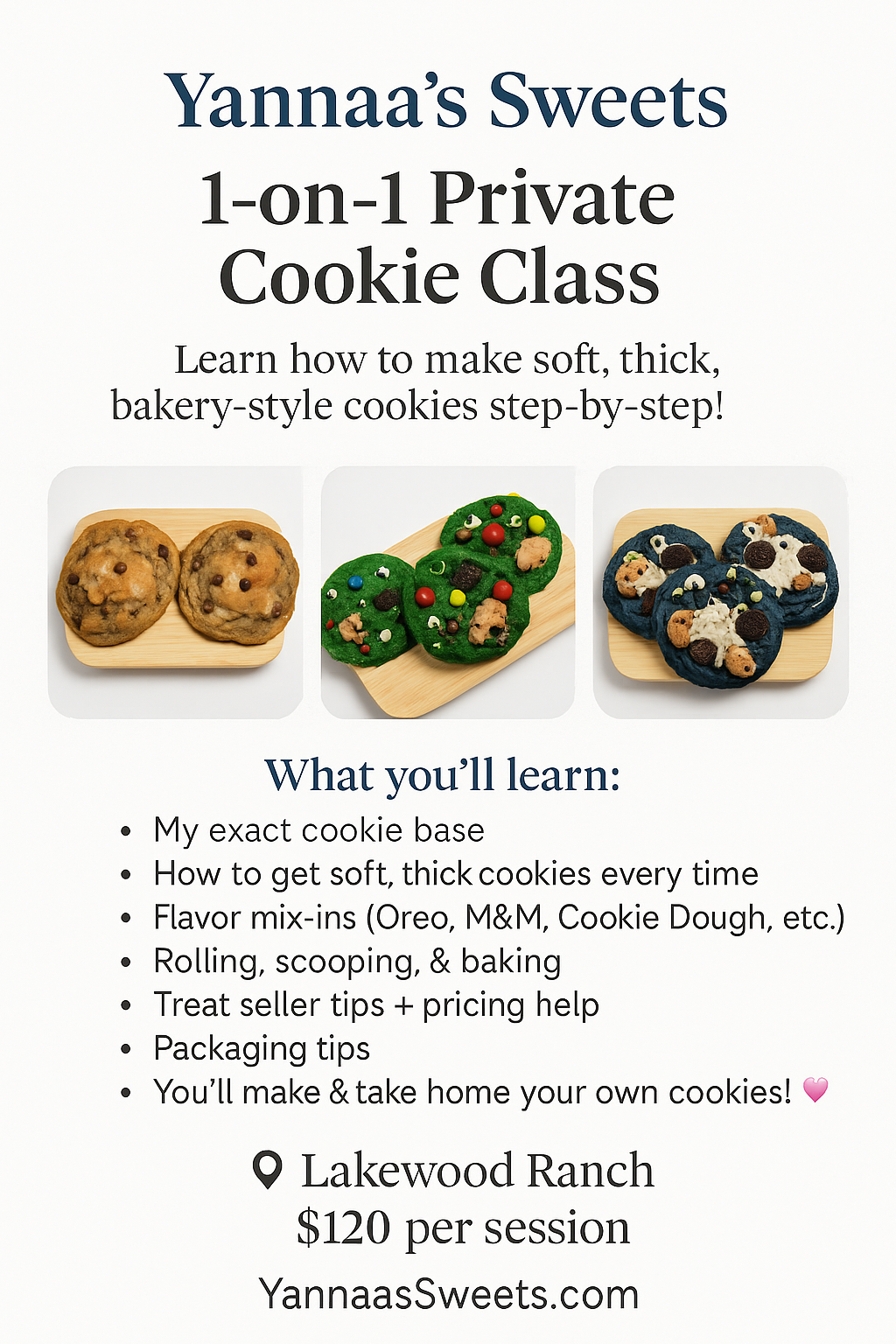 1-on-1 Private Cookie Class (Lakewood Ranch)