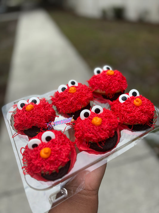 Elmo Cupcakes