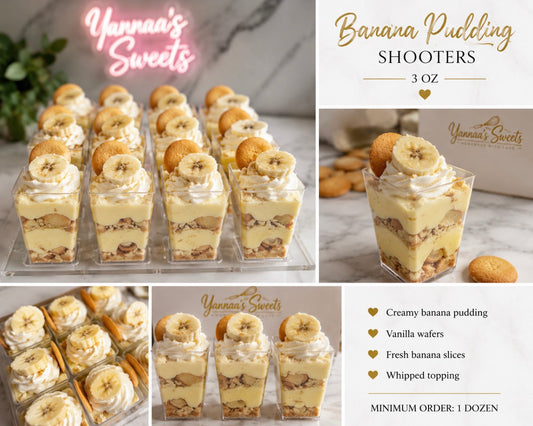 Banana Pudding Shooters (3 oz) – Dozen