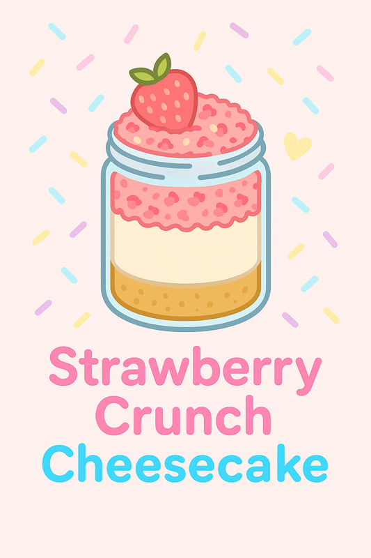 🍓 Strawberry Crunch Cheesecake Recipe